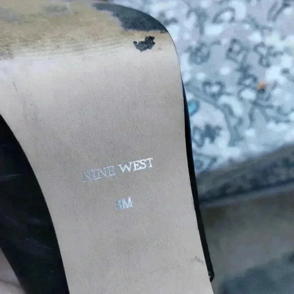 Nine West Snowball Heels Slingback Pump in Black Open Toe/Peep-toe - Picture 9 of 10